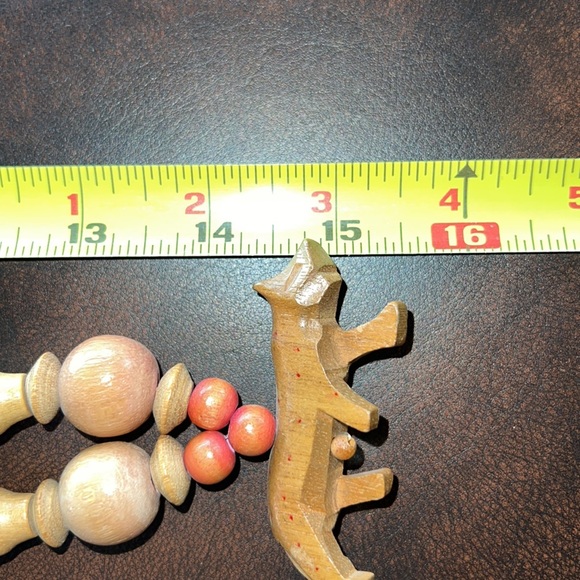 Wood & Manmade Materials Barrel Clasp Necklace - Picture 9 of 11